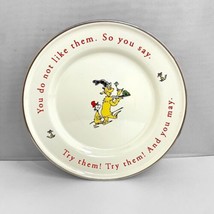 Vtg Enamelware Plate Dr Seuss Green Eggs Ham Dish Lunch Snack Toddler Child Baby - £23.18 GBP