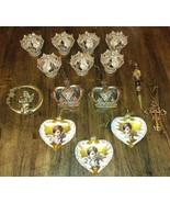 Xmas Tree Ornaments Crown Angel Heart Moon Cross Bejeweled Icicle 15pc L... - $69.35 CAD