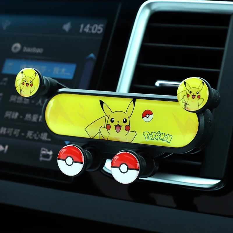 Pokemon Pikachu Gravity Car Phone Holder Air Vent Clip Mount Mobile Cell Phone - £12.61 GBP