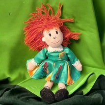 ALLIED Red Hair Cloth Doll Plush Irish Girl 12&quot; Green Satin Dress Trinit... - $140.54 MXN