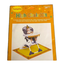 Paper Art Thanksgiving High Chair Plastic 4 Piece Decorating Kit Hat Banner New - $14.24