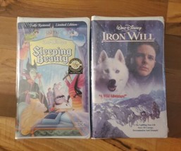 Walt Disney Sealed VHS lot Of 2 (Sleeping Beauty-Masterpiece &amp; Iron Will) - £12.57 GBP