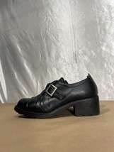 VTG Y2K Faded Glory Black Chunky Platform Buckle Loafers Size 9 - £27.97 GBP