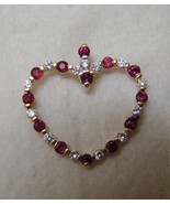 RUBY &amp; DIAMOND Heart Pendant - 14K Yellow Gold - $550.00