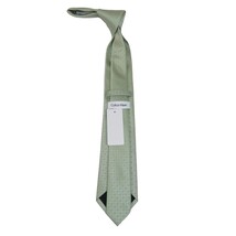 Men's Calvin Klein Tie Classic Woven Silky Feel #Calvin-2 Sage Green image 3