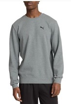 Puma Mens Sweatshirt Gray Crewneck Long Sleeves Textured Fabric Regular ... - $42.99