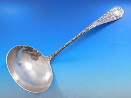 Antique Chased by Whiting Sterling Silver Soup Ladle Brite-Cut 13" - £395.34 GBP