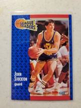 1991-1992 Fleer #221 John Stockton - League Leaders - NBA - Freshly Opened - £1.62 GBP