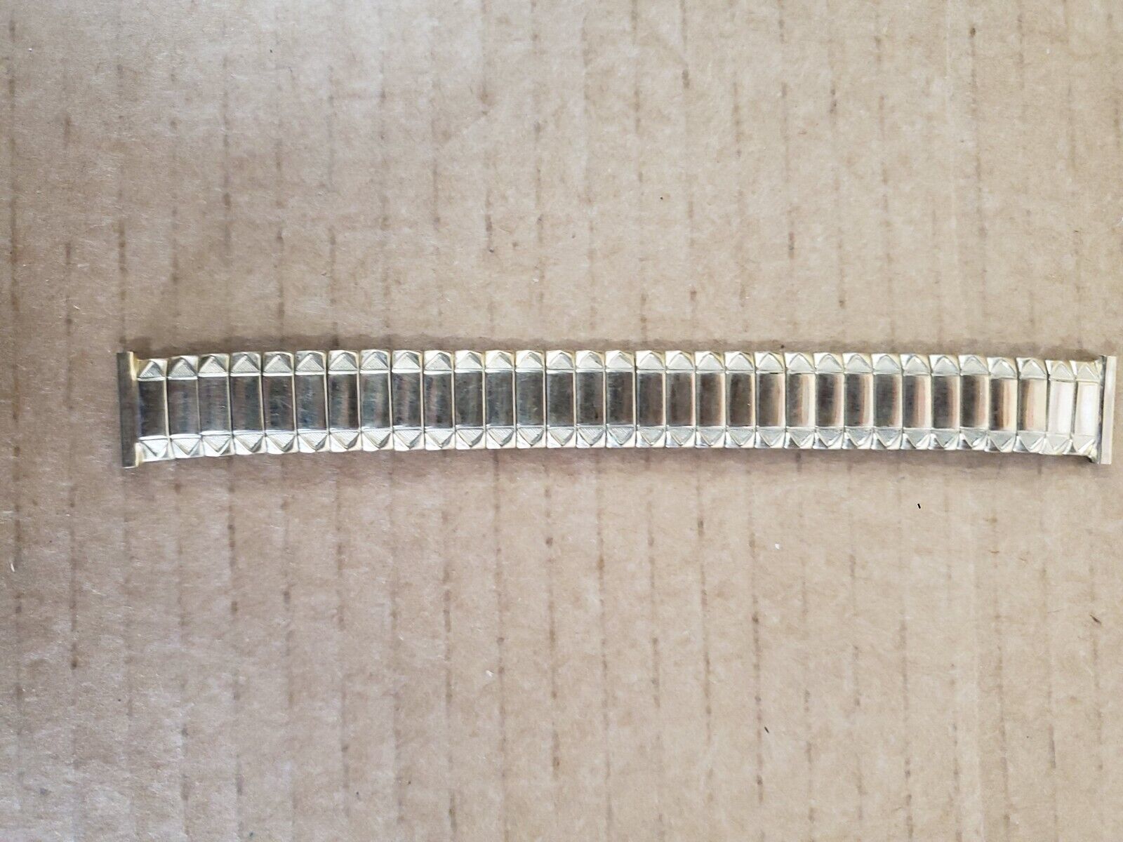 FOSTER GOLD  Stainless stretch Band 1970s Vintage Watch Band W120 - $54.89