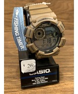 CASIO ILLUMINATTOR FISSHING TIMER MOON  AGE / PHASE DATA / 100m  WATER R... - $462.38 MXN