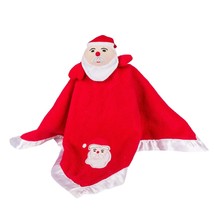 Blankets & Beyond Santa Claus Christmas Lovey Plush Security Blanket Fleece Red - $16.69