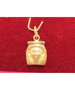 Egyptian Jewelry Pendant  Goddess Hathor Divine Feminine Gold Pendant 18K  0.8Gr - £123.63 GBP