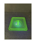 Vintage Hazel Atlas Square Fridge Dish Lid – 5”x4.75” Uranium Glass Glow - $231.51 MXN