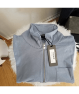 Slate and Stone Zip French Terry Sweatshirt, Light Blue, Size, Large, NWT - $79.00