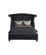 Sophia Upholstered Queen Wood Bed - Black (CA) - $1,447.75 CAD