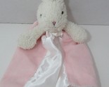 First Friends plush bunny baby security blanket lovey pink NO pacifier h... - $10.39
