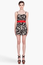 AUTH NWT Alice Olivia printed silk romper with belt $295 - £60.96 GBP