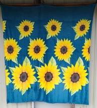 Sunflower Flower Sunflowers Queen Size Throw Blanket - £28.47 GBP