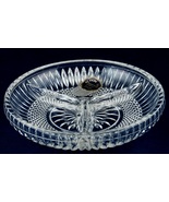 Action Industries Diamond Crystal 3-Part Divided Relish Dish Vintage Italy - $10.00