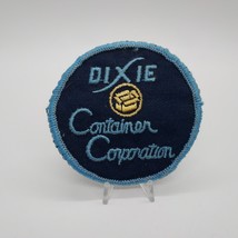 Vintage Dixie Container Corporation Round Blue Sew-on Patch - £13.20 GBP