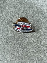 Vintage Red White &amp; Blue Enamel Dominicana National Volleyball Team Lapel or Hat - £7.58 GBP