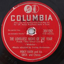 Percy Faith -You Are The One/The Loveliest Night Of The Year 78 rpm Record 39192 - £28.48 GBP