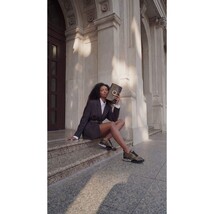 The Aurelia Black Gold Woven Leather Women Sneaker image 10