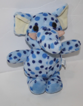 Toms Amusement Elephant 9&quot; Blue Polka Dots Soft Toy Plush Stuffed Animal Small - £10.79 GBP
