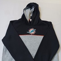 Team Apparel NFL Miami Dolphins Youth L (14-16) Black & Gray Hooded Sweatshirt image 12