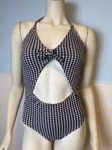 xhilaration Black and White Checked One Piece Swimsuit Size Sm - £9.83 GBP