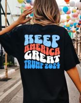Keep America Great Trump 2024 MAGA President Graphic Tee T-Shirt for Women - £18.21 GBP