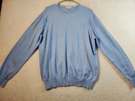 Peter Millar Sweater Mens Size Large Blue Cotton Long Sleeve Round Neck Pullover - £18.17 GBP