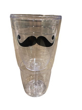 Tervis Tumbler 16 OZ Wine Glass Insulated Mustache Design - £9.61 GBP