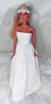 1999 Mattel Barbie 11 1/2&quot; Doll - Blond Hair - Blue Eyes - Handmade Outfit - $9.49