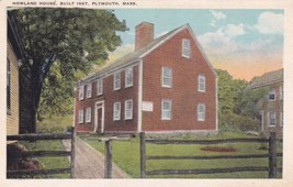 Plymouth Massachusetts MA Howland House Built 1667 Postcard C25 - £2.35 GBP