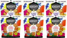 Kooshy Almost Naked &amp; Poco Picante Sourdough Non-GMO Croutons, Variety 6... - £44.23 GBP