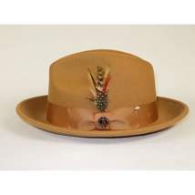 Men Bruno Capelo Hat Australian Wool Fedora Untouchable EXECUTIVE EX323 Camel image 3