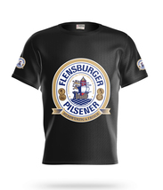 Flensburger  Beer Logo Black Short Sleeve  T-Shirt Gift New Fashion  - £25.01 GBP