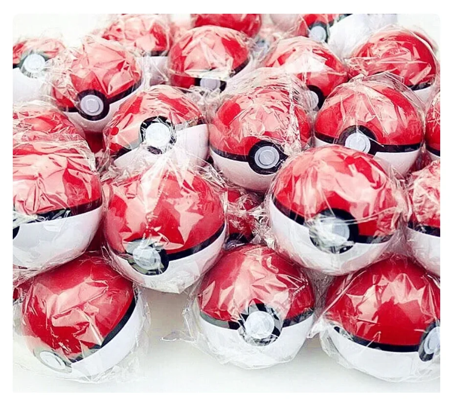 1pcs Pokemon Pokeballs Action &amp; Toy Figures 7cm balls +1pcs Free Random Mini - £10.56 GBP