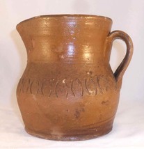 Antique Henry Schofield Lead Glazed Yellowish-Brown Redware Pitcher Southeast PA - £94.85 GBP