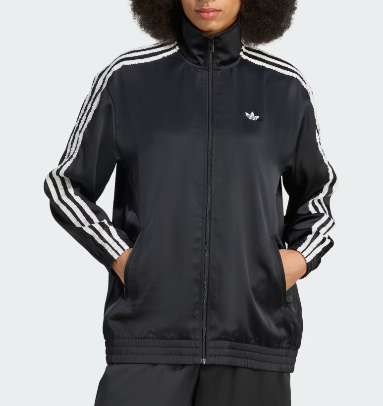 adidas Originals Satin Track Top Women&#39;s Casual Lifestyle Jacket AsiaFit... - $157.90