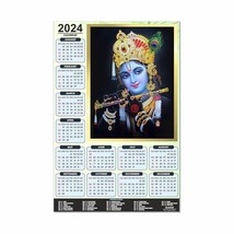 Hindu Lord Krishna Wall Monthly Calendar 2024-12” x 18 Inch - £18.70 GBP