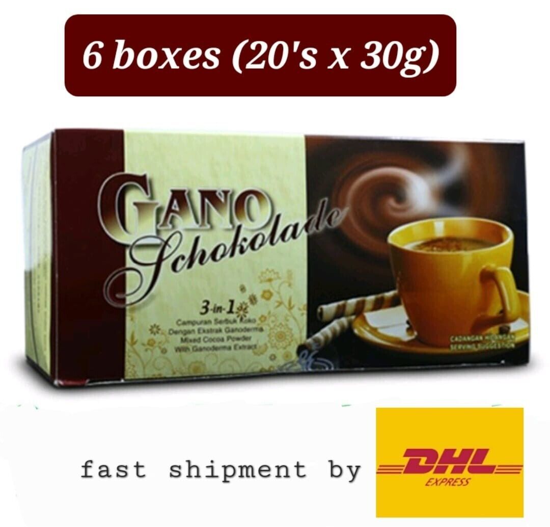 Gano Excel Schokolade Ganoderma Lucidum   6 Boxes (30g x20's)- shipment by DHL - $128.60