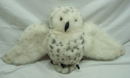 Folkmanis Nice White Snowy Owl Hand Puppet 10&quot; Plush Stuffed Animal Toy - £19.77 GBP