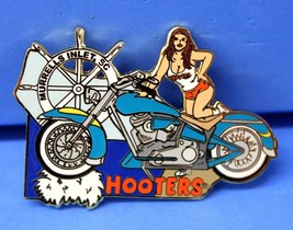 Hooters Girl Teal Motorcycle Murrells Inlet Sc South Carolina Puzzle Pin - £15.79 GBP