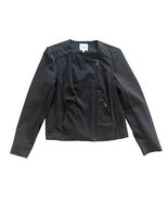 Catherine Malandrino Womens Charcoal Moto Jacket L Polyester/Spandex - €34,17 EUR