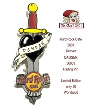 Hard Rock Cafe 2007 Denver Colorado DAGGER 36803 Trading Pin - $19.95