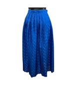 Vintage 80&#39;s Peters &amp; Ashley Womens Size 8 Royal Blue Polyester Dot Prin... - £24.61 GBP