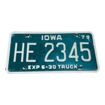 Vtg 1979 Iowa Collectible License Plate Original Tag John Deere Green HE 2345 - £12.61 GBP