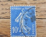 France Stamp Republique Francaise 10c Used Blue - $1.89
